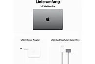 APPLE MacBook Pro (2023), Notebook mit 14 Zoll Display, Apple M3 Chip, 8 GB RAM, 10-Core GPU, 512 GB SSD, Space Grau