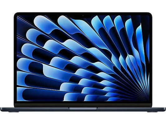 APPLE MacBook Air (2024), MRXV3D/A, Notebook, mit 13,6 Zoll Display, M3 Prozessor, 8 GB RAM, 256 GB SSD, Mitternacht, macOS